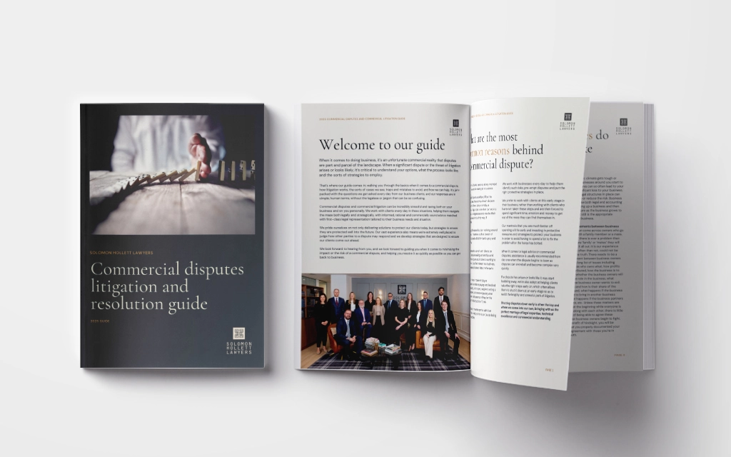 Commercial disputes and litigation guide