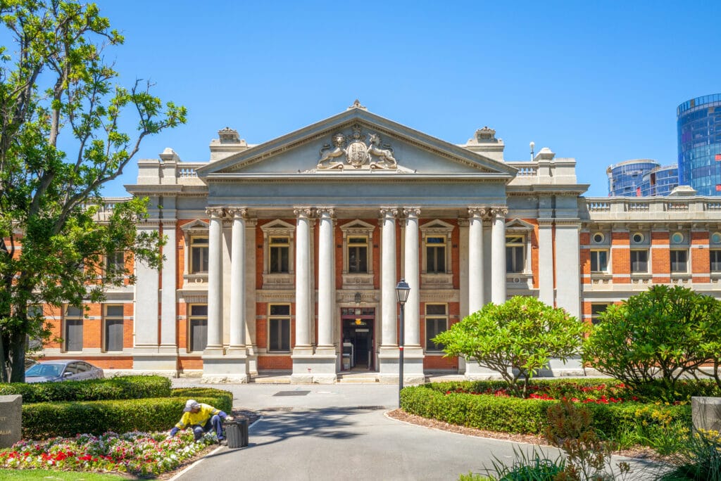 Supreme Court of Western Australia building in Perth relating to contested Wills and invalid Will disputes in WA.
